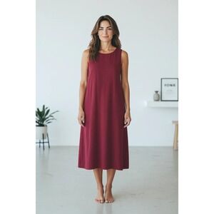 K Woman Sheath Dress Midi Burgundy Career Business Cocktail Classic XL‎ Y2K